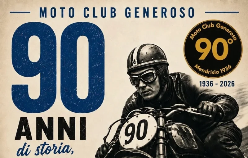 Festa Moto Club Generoso 90 anni 2026 nel Canton Ticino